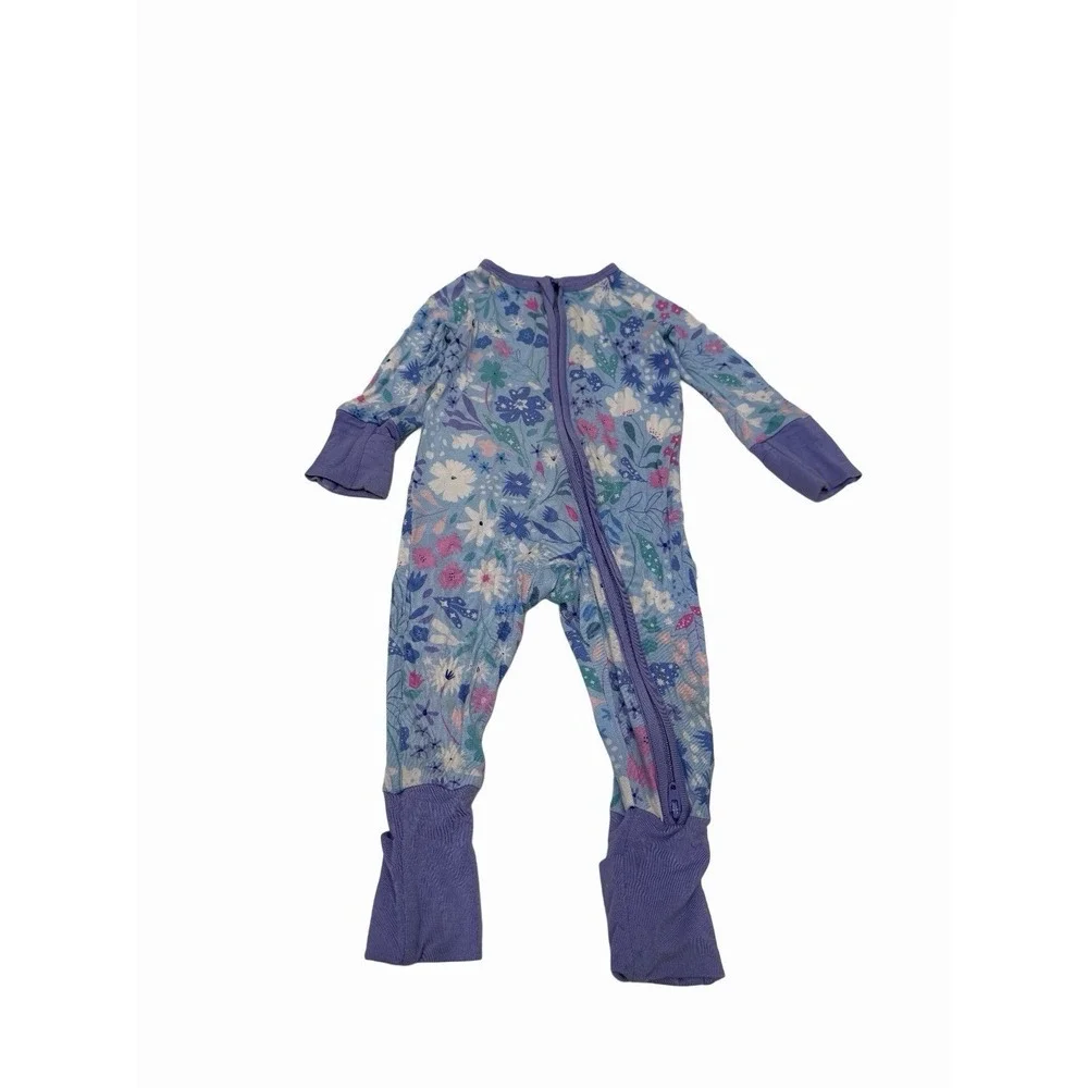 Little Sleepies Baby One Piece Zippy Flowers Size 3-6 Month